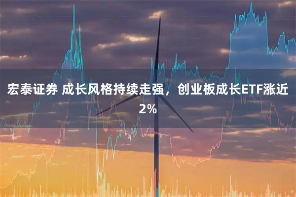 宏泰证券 成长风格持续走强,创业板成长ETF涨近2%