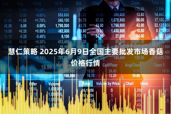 慧仁策略 2025年6月9日全国主要批发市场香菇价格行情