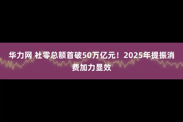 华力网 社零总额首破50万亿元！2025年提振消费加力显效
